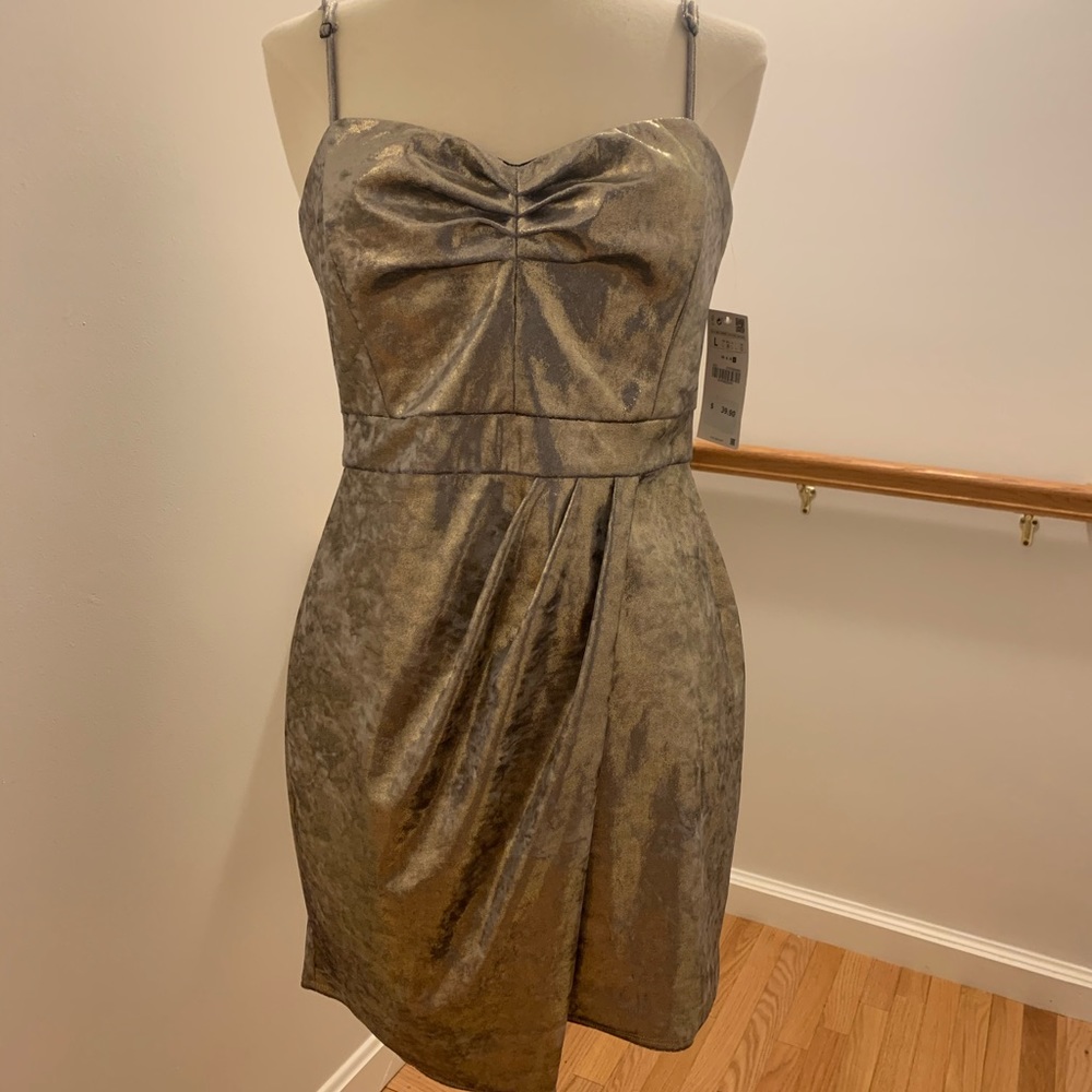 Gold Zara strappy mini dress